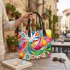  Colorful Watercolor Pattern Tote Bag Fashion Large Capacity Casual Daily Shoulder Handbag for Women