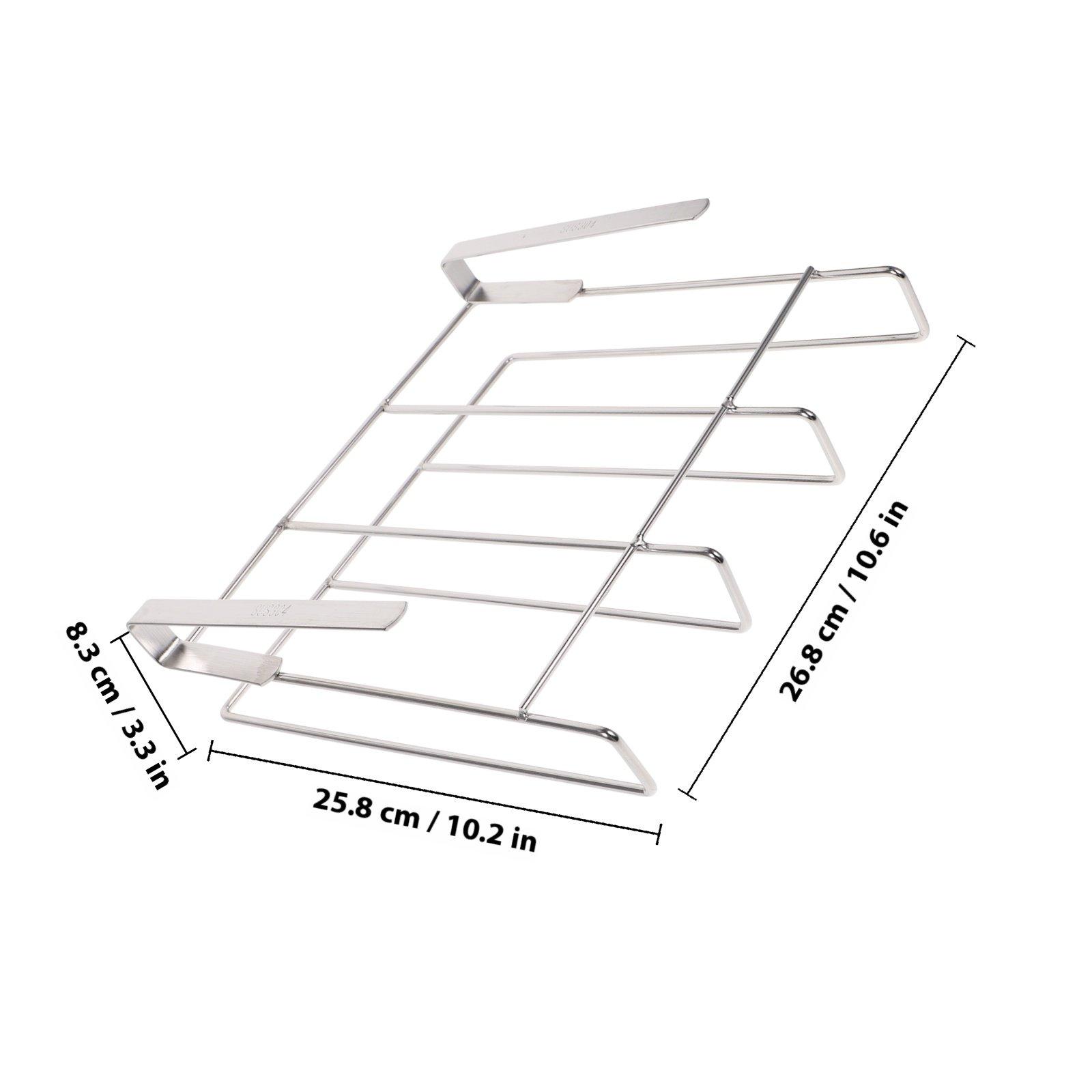 Hanging Cutting Board Rack Strong Bearing Kitchen Storage Shelf Cabinet Cutting Board Holder Organizer Pot Lid Rack Under серебряный