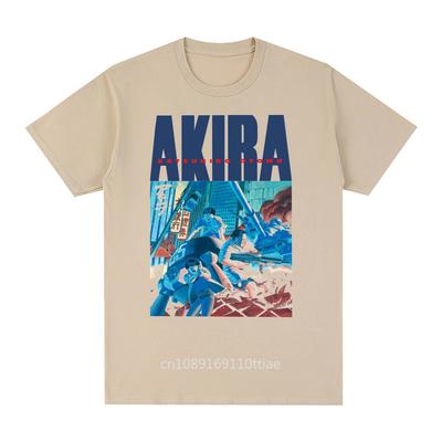 Akira Vintage T-shirt 1988 Natural Otomo Katsuhiro Manga Tokyo Cotton T Shirt New Tee Tshirt Tops Unisex