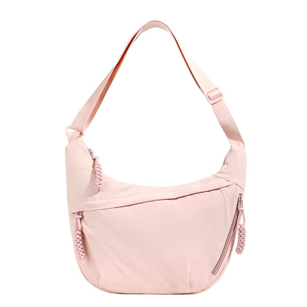 Versatile Canvas Crossbody Bags Large Capacity Lightweight Sports Hobos Bag Solid Color Korean Simplified Shoulder Bag Women