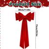 Chair Sashes 11.8x29 Inch Chair Ribbon Sash Red Christmas Tree Topper Bow For Dining Holiday Party Wedding Wreath Banquet Indoor