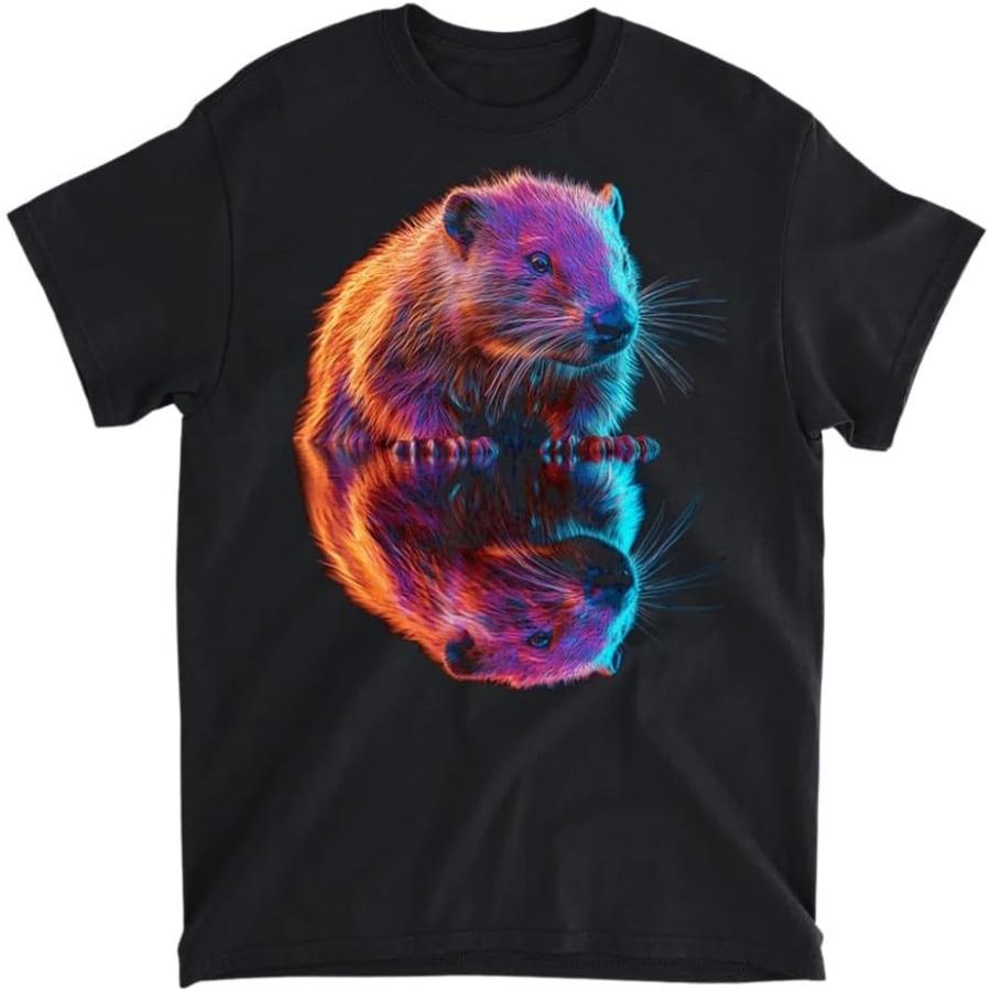 

Beaver Colorful Portrait Motif Animal Lover Art Beaver T-Shirt, Tank Top, Long Sleeve, Sweatshirt, Hoodie Men Women Kids Made in Canada Black XXXXXL різнокольоровий