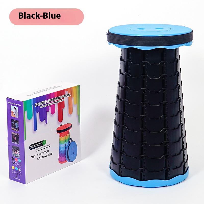 One piece portable folding stool, durable PP material, retractable, suitable for fishing, hiking, barbecue, outdoor activities