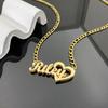 Custom Double Layer Name Necklace Hoop Earrings Set Personalized Nameplate 316L Stainless Steel 18K Gold PVD Waterproof Jewelry