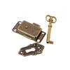 Antique Iron Door Lock Drawer Jewelry Wood Box Cabinet Wardrobe Cupboard Door Lock + Key Furniture Hardware for Home