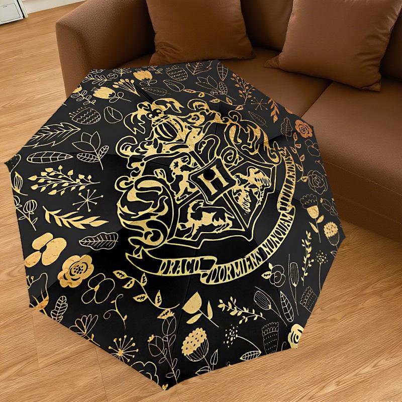 1PC Warner Hogwarts__Floral Automatic Open/Close Umbrella with Windproof, 36-Rib Sturdy Canopy, Durable Ribs1253A