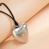 Necklace Big Love-Heart Charm Clavicle Chain Adjustable Wax Rope Chain Necklace