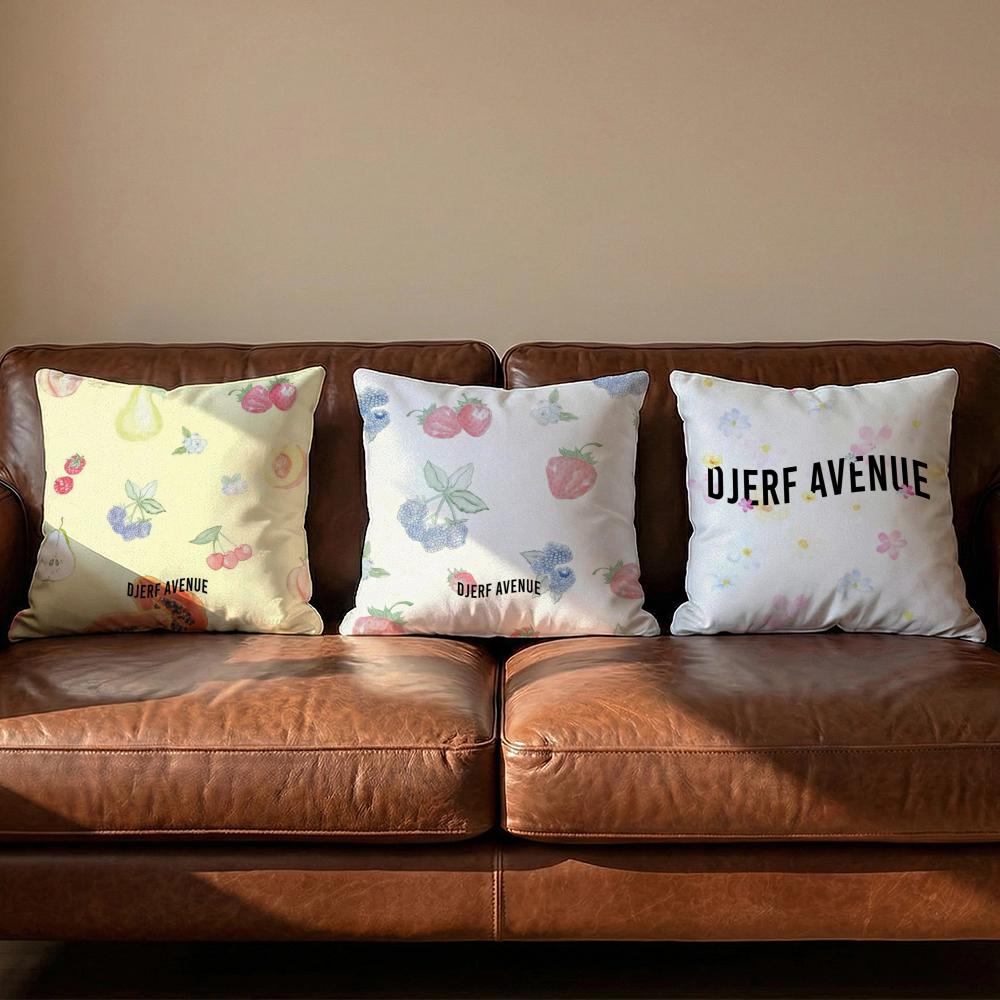 Summer Berries Djerf Avenue Cushion Cover Soft Reversible Durable Pillow Cover MultiScene Use for Home Car Daily Comfort