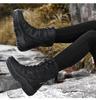 Unisex wysokie zimowe buty trekkingowe - ciepłe, modne, duże rozmiary śniegowców