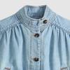 Levi's PRETTY Stand Collar Button-Down Cropped Trucker Jacket Women's 005AY-0006 US S