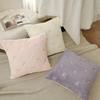 Throw Pillowcase Bowknot Pattern Hidden Zipper Wrinkle Resistant Pillow Cover Bedroom Living Room Sofa Home Decor