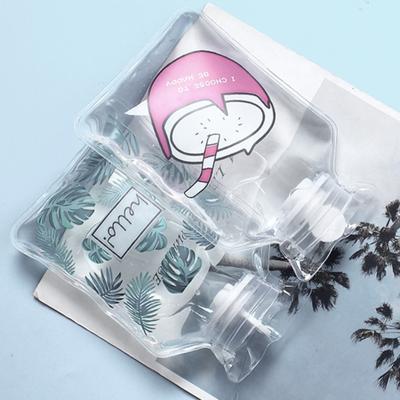 Clear PVC Hot Water Bag Cartoon Pattern Leak-proof Hot Cold Compress Pain Relief Winter Hand Feet Warmer Pouch Bottle Warm Gift