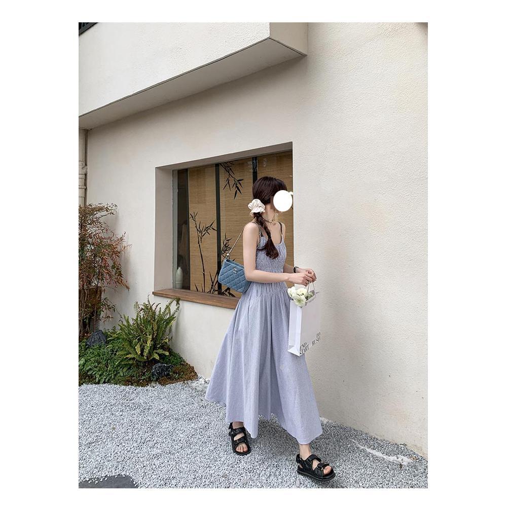 Suspender Long Dress Tall Long Dress To Ankle Extended Version Waist Beautiful Texture