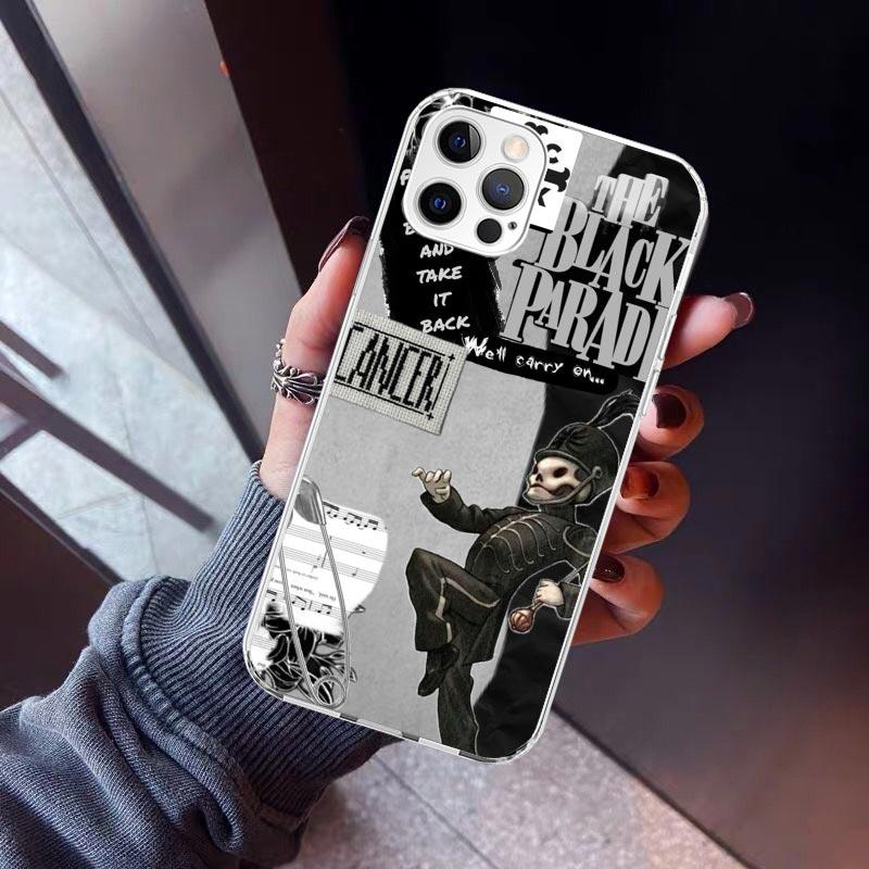 My Chemical Romance MCR Phone Case For iPhone 17 Air 11 13 Mini 14 15 Plus 16 12 Pro Max 16E SE 7 8 Pattern Soft TPU Back Cover
