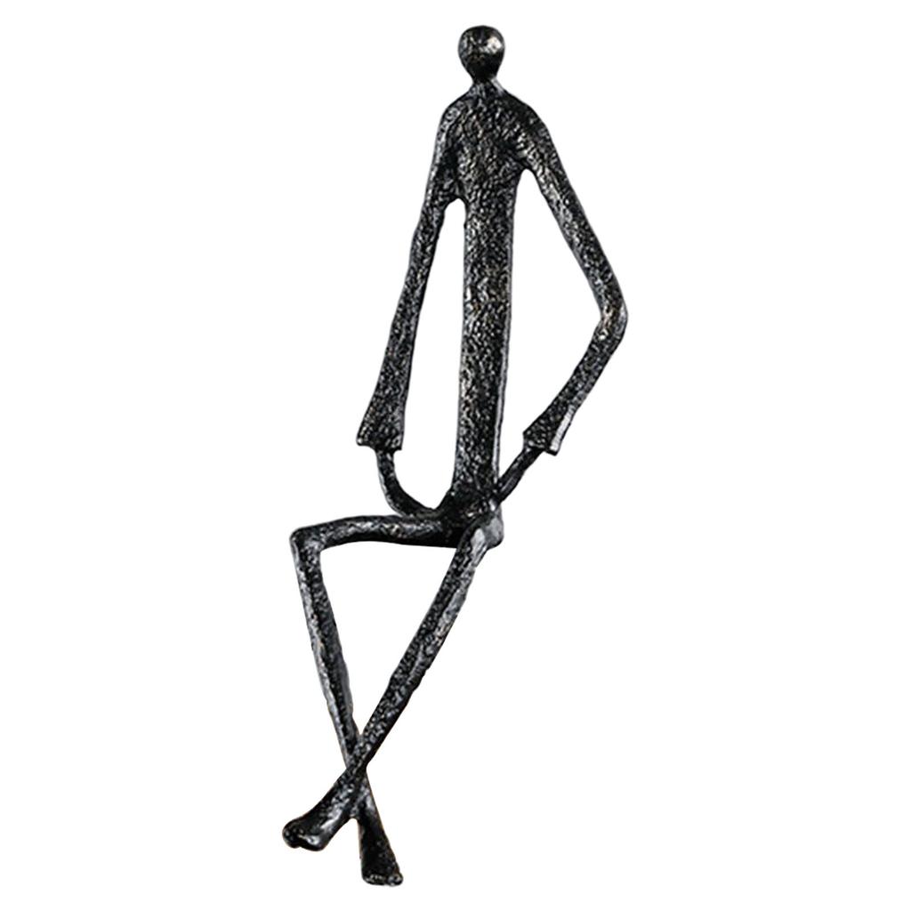 Abstract Human Figurine Metal Statue Sculpture for Table Bookshelf Christmas Home Decor Collectible Table Sculpture Decoration