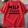 FISHING MILF Tshirt Funny Fish Designer Clothes Cotton Short Sleeves Tshirt Unisex Casual Base Top Women T Shirt Male Clothes