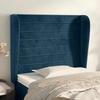 Exclusive House - Headboard with Ears Dark Blue 93x23x118/128 Cm Velvet