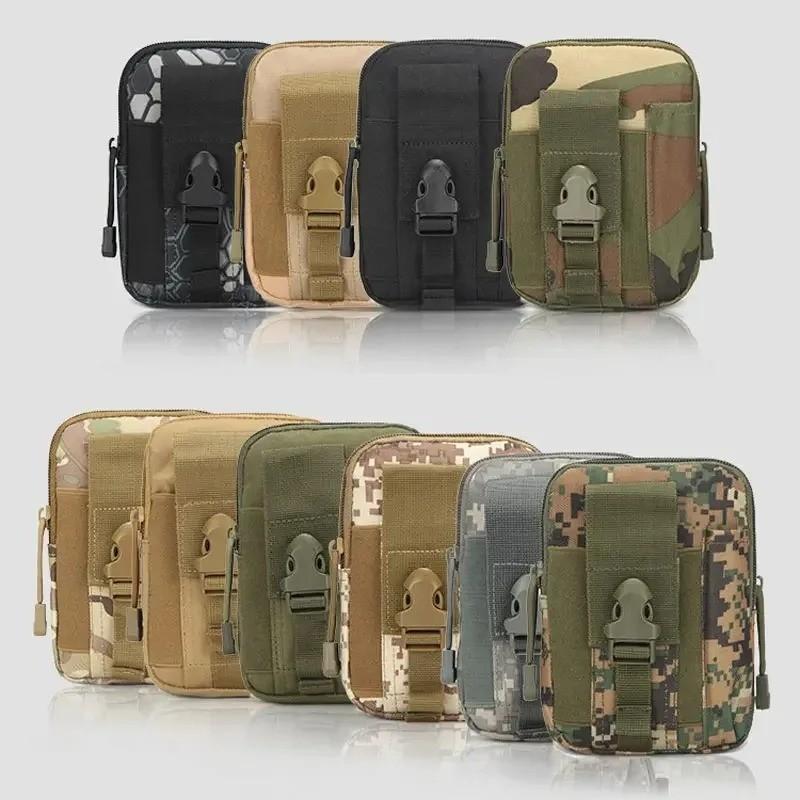 Tactical Camouflage Waist Pack For Men Outdoor Travel Multi Function Waterproof Phone Holder