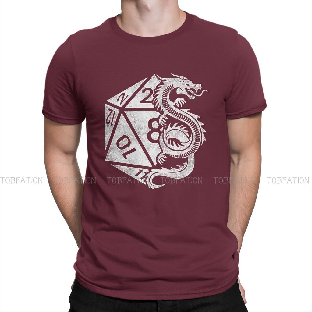 DND-spel T-shirt i ren bomull Drake Poly Tärningar D20 Fängelsehåle Tärningar Elegant T-shirt Homme Herr T-shirt Ny Design