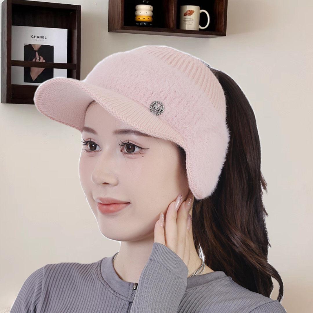 

Шапка Женский зимний головной убор Женская осенне-зимняя мода для бега Зимняя утепленная шапка