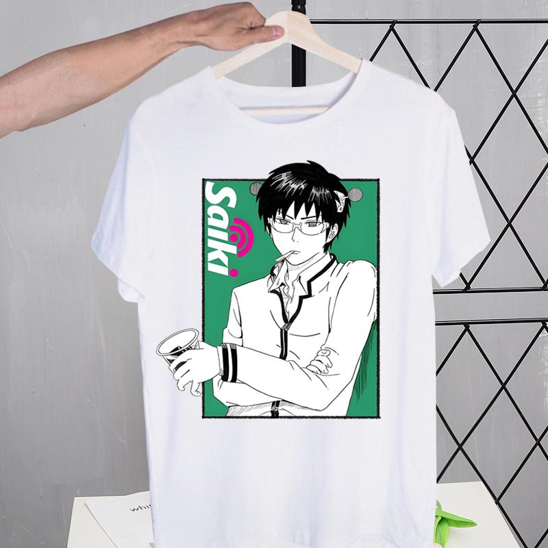 Saiki K Kusuo No Psi Nan Street Style Casual Short Sleeve  Unisex T Shirt O-neck Tshirt Male The Disastrous Life Of Saiki T-shirt Shirt