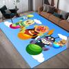 Anpanman Squad Square Area Rug, Non-Slip Floor Mat for Bedroom, Perfect Gift for Anpanman Fans
