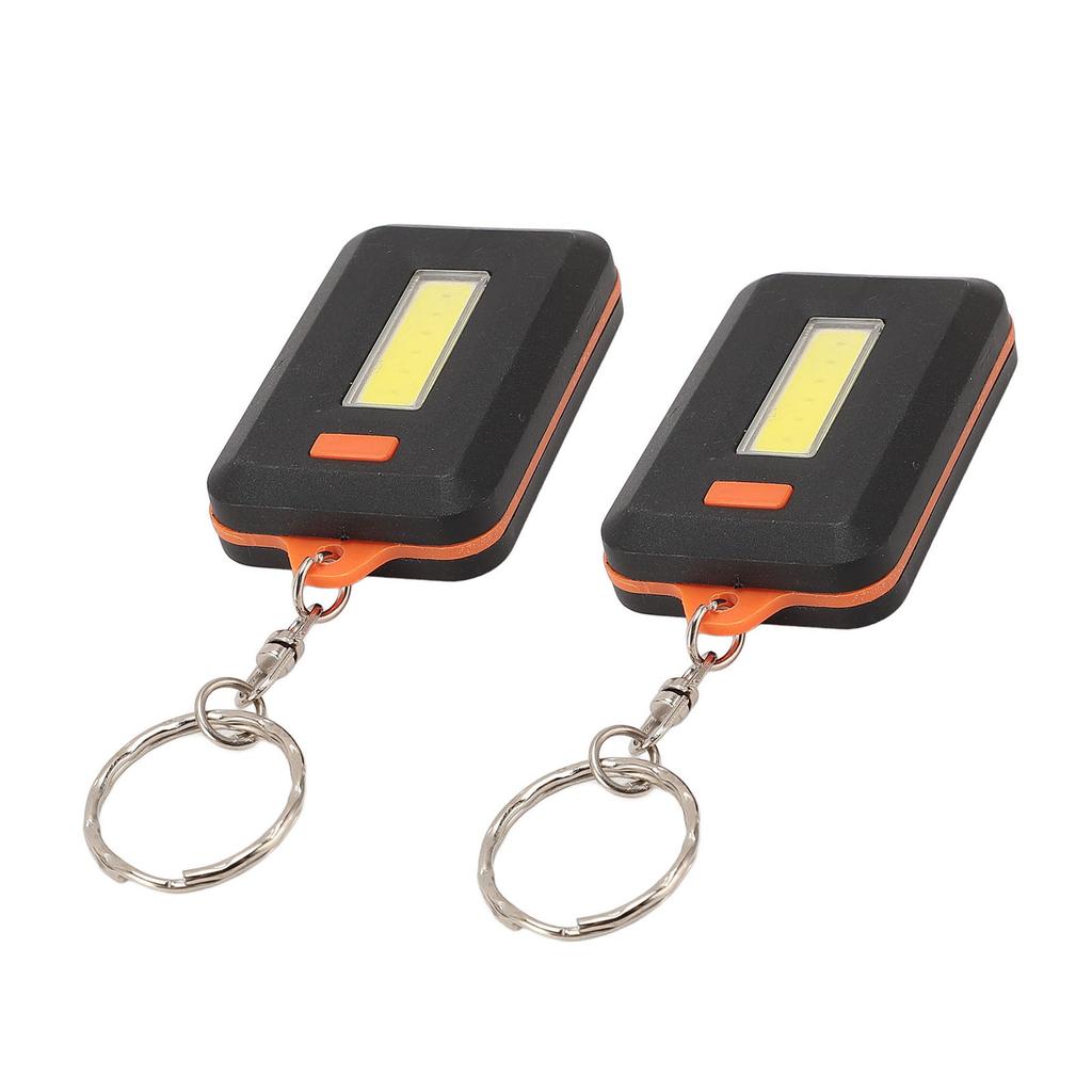 2Pcs Mini Emergency Light Portable Pocket Key Chain Flashlight for Outdoor Cycling Fishing