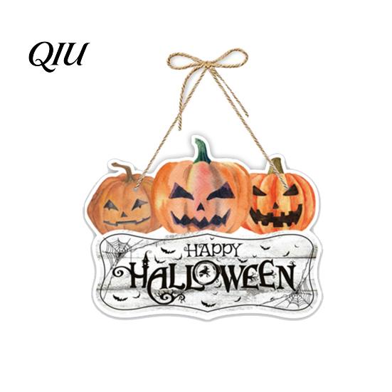 Halloween Festive Atmosphere Decor Pumpkin Door Hanging Decor, Spooky Wall Ornament for Party Decorative Pendant Scene, Front Entryway