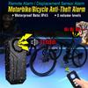 Bicycle Motorcycle Vibration Alarm Bike Alarm Remote Control Wireless Anti-Theft Alarm 113Db Triggered Vibration Sensor