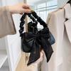 Fashion Tote bag Retro Handbags for Women Girl's Sweet Bow Single Shoulder Bag Chain Crossbody Bag Fold Purses and