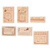 Decorative Wood Stamp Vintage Design Compact Scrapbooking Supplies Multipurpose for Diary Scrapbook Photo Album Drawing Painting