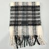 New plaid wool niche contrasting scarf women's autumn and winter thickened warm scarf high-end fringed shawl