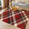 1PC Plaid Gold Extra Large Non Slip Floor Carpet, Office, Family, Studio   Large Area Rug Indoor Rugs, Bold Statement Piece