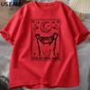 In My Feral Era Raccoon T Shirt Mystical Racoon Tshirt Tarot Card Print Tshirt Summer Cotton Short Sleeve Tee Shirt Unisex Clothes