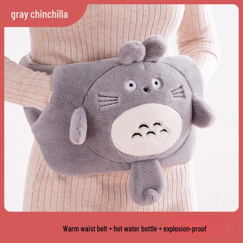 Rechargeable Plush Hot Water Bottle Hand Warmer - Cute Explosion-Proof Design for Baby Girls, Winter Use.