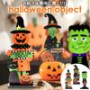 monoii Halloween Ornaments, Halloween Decorations, Figurines, Interior Accessories, Wooden Ornaments, Set of 3, e0338