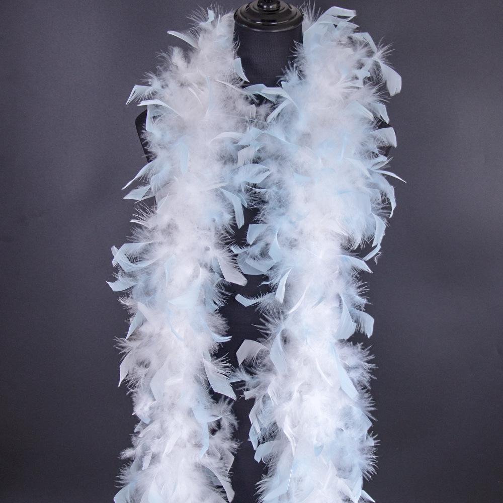 DIY 2m Puffy Turkey Feathers Boa Women's Carnival Neck Costume Accessory Professional Stage Performance Craft Ladies Fluffy Prop