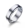 6MM Rotating Stainless Steel Couple Ring Smooth Band for Men Women
