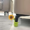 1/4 Pcs Table Leg Protective Covers Cartoon Sunflower Shape Knitted Elastic Prevent Scratches And Noise Reusable Chair Leg Floor Protectors