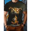 Fashion Men's Animal Printed Top Casual Loose T-Shirt Versatile Short Sleeve Daily Comfort T-Shirts Men’s