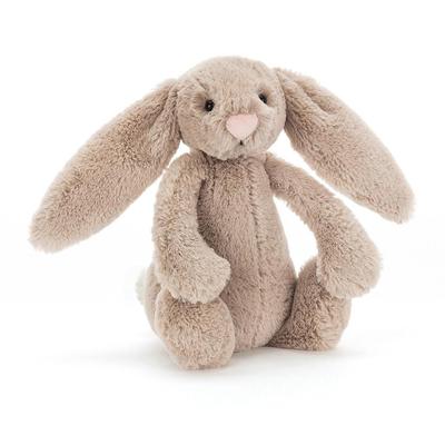 Jellycat Bashful Bunny S Plüschtier sitzend Höhe Beige Spielzeug, Hase, 15cm,