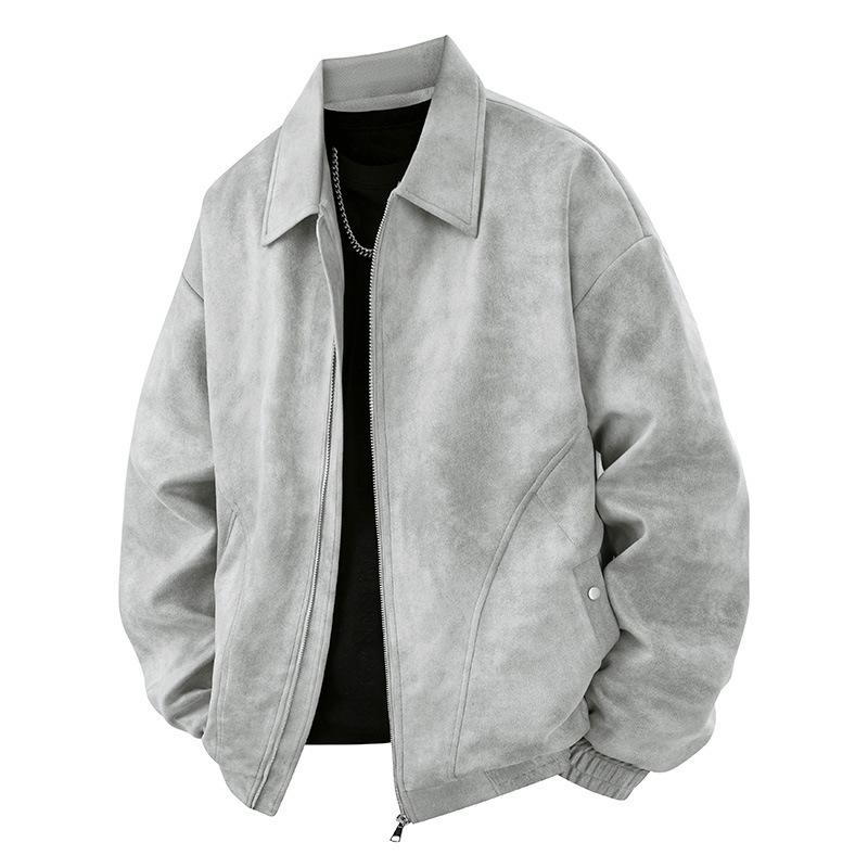 

2025 Men s Plus Size Retro PU Leather Jacket - Trendy Workwear Outerwear for Autumn/Winter 2XL