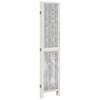 5 Piece Room Divider White Solid Paulownia Wood