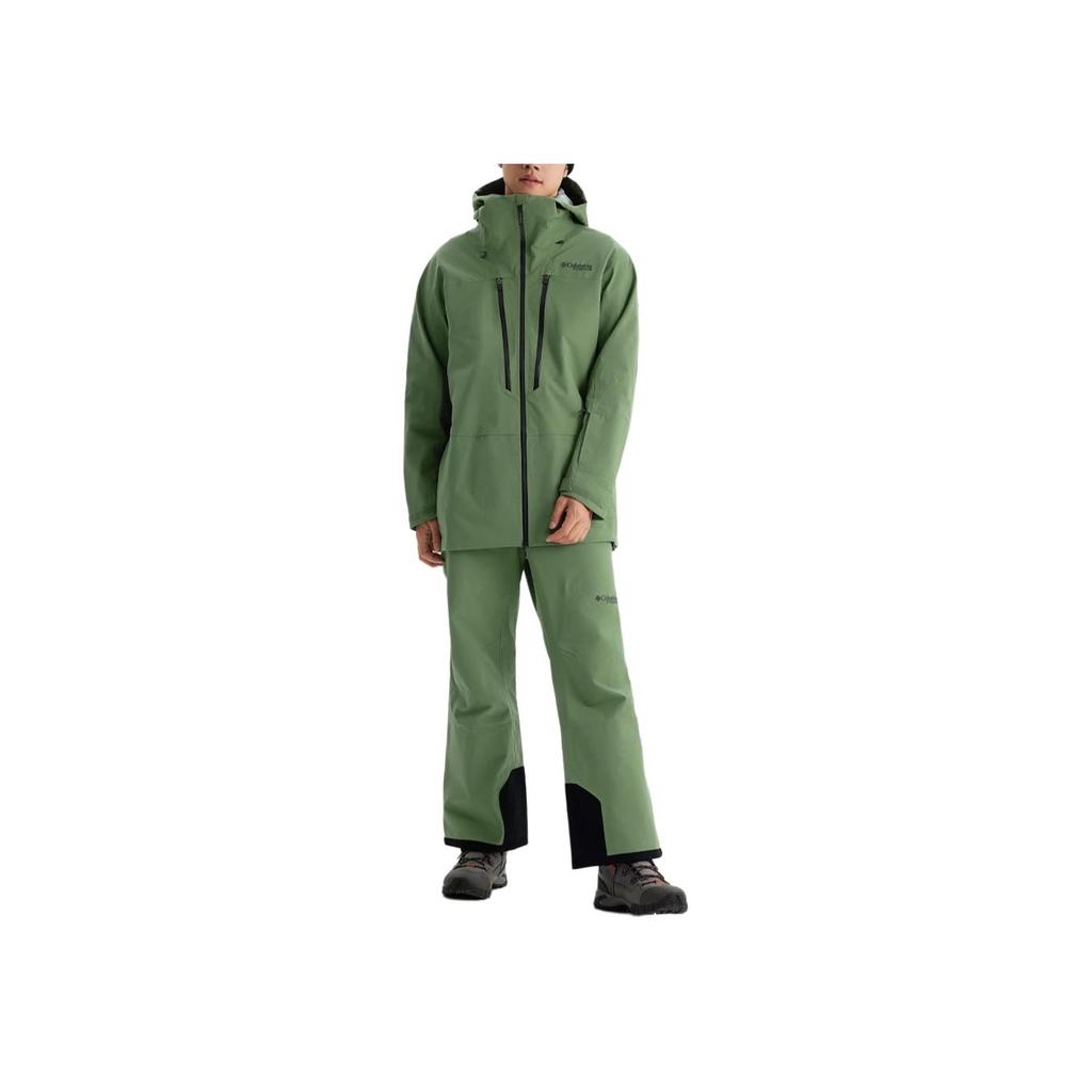 Columbia Platinum Peak II 3L Omni-Tech Waterproof Breathable Ski Jacket Men jackets Green WE8679-352