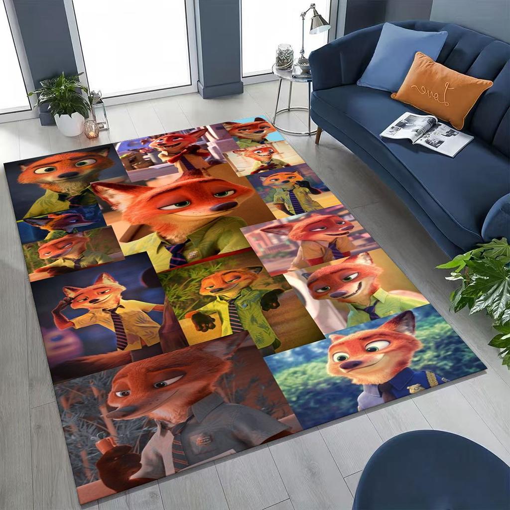 27 Style Zootopia Judy Nick Cartoon Rug for Bedroom Living Room Sofa Home Doormat Decor, Large Kids Non-slip Floor Mat Gift