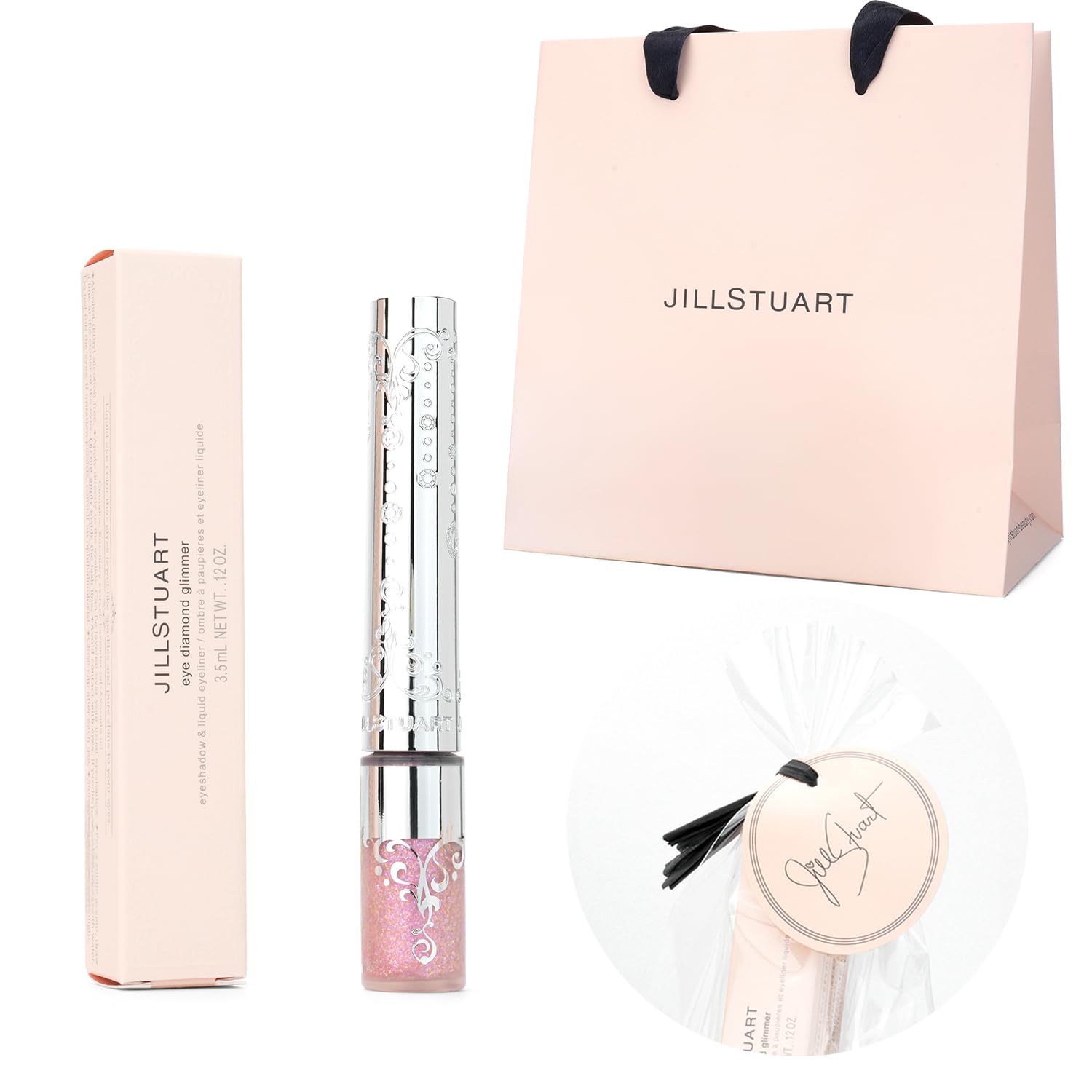 [Подлинный японский продукт] JILL STUART Eye Diamond Glimmer (#01 Розовый Блеск) 3,5 мл Цвета для век, Подводка для глаз, Макияж для глаз, Идеально для дней рождения, Дня матери