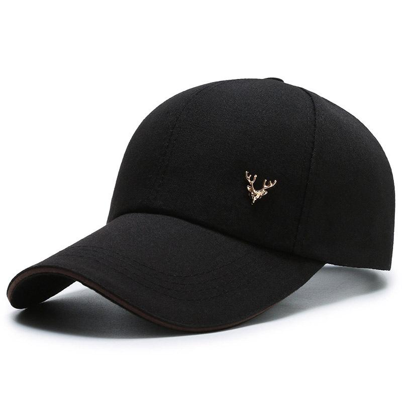 

New baseball cap men s cap sun protection sun hat versatile casual hat versatile canvas solid color hat Adjustable чёрный
