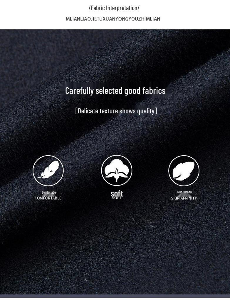 Men's Single-Breasted Stand-Collar Wool Gabardine Trench Coat - Business Casual Long Jacket