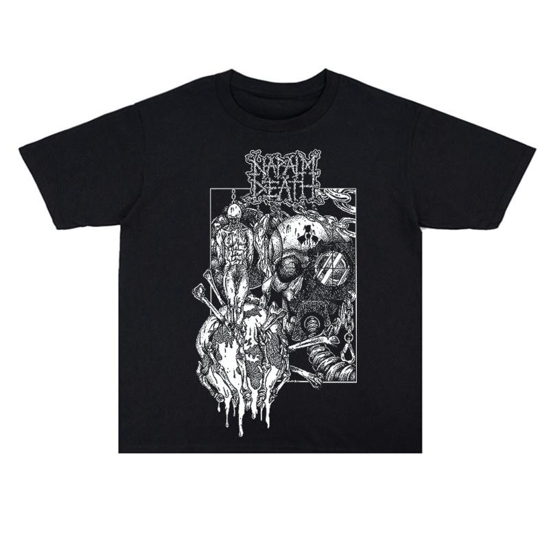 

2025 Лето Рок Napalm Death Группа Принт Хлопок Мужская и Женская Футболка Высокое Качество Короткий Рукав Мужская Футболка XXXL