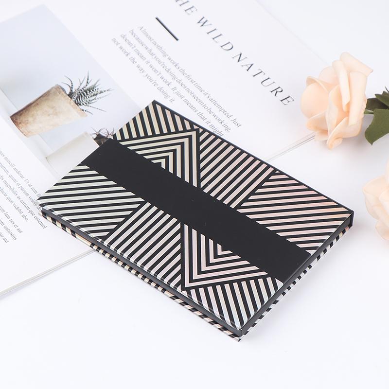 Pusta tacka magnetyczna do cieni do powiek, laserowa zmiana koloru z lustrem, pudełko do przechowywania kosmetyków